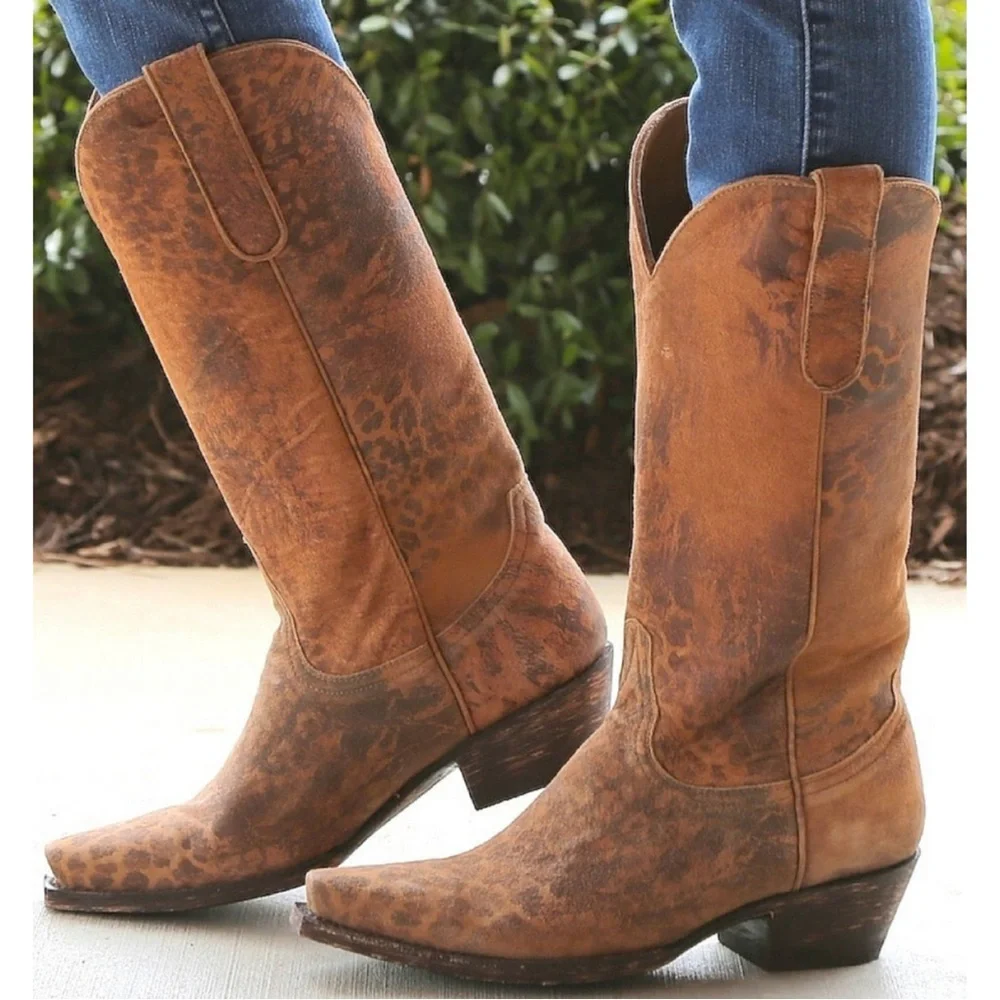 Old Gringo Women’s Leather Leopardito 13" Cowboy Boots, size 8.5 - Picture 1 of 16